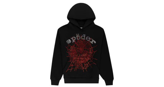 Sp5der Rhinestone OG Web V2 Hoodie